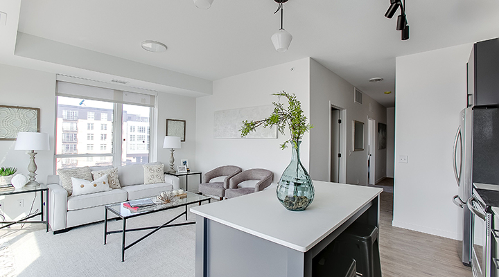 an apartment living room